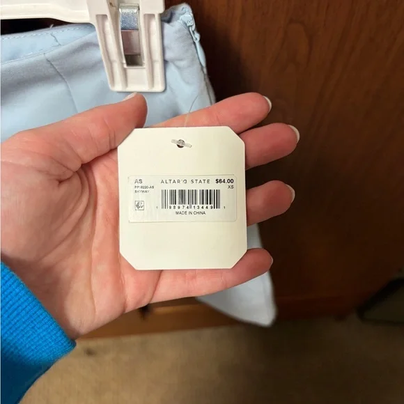 Light Blue Women's Shorts with Bows - Picture 4 of 4